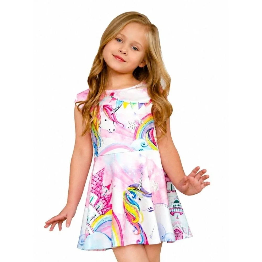 Boutique 18m Baby Girls Clothing Lot NWT 9pc Outfits Dresses Baby Sara Unicorns